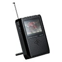 【中古】 サンワダイレクト ポータブルテレビ ワンセグ FM/AMラジオ搭載 アンテナ内蔵 電池/USB給電対応 400-1SG005