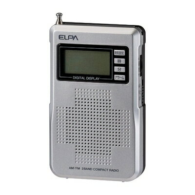 【中古】 朝日電器 ELPA(エルパ) AM/FM液晶コンパクトラジオ 選局がずれにくいデジタル同調方式 ER-C68FL