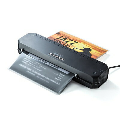 【中古】 サンワダイレクト ラミネーター A3 / A4 対応 4本ローラー 90秒高速ウォームアップ 150μフィルム厚対応 400-LM004