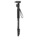 【中古】 Velbon 一脚 RUP-V43D 4段 レバーロック 脚径29mm 中型 自由雲台 DIN規格クイックシュー対応 アルミ脚 372086