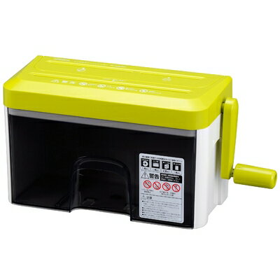 【中古】 オーム電機 3WAY ハンドマイクロカットシュレッダー 黄緑 HS-HCM2WK