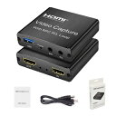 【中古】 キャプチャーボード USB 2.0 4K HDMI ゲームビデオキャプチャカード マイク付き 1080P オーディオビデオキャプチャカード ループアウ...