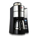 【中古】 メリタ(Melitta) 全自動フィルターペーパー式 コーヒーメーカー アロマフレッシュ 6杯用 AFG622-1B 750ml ブラック