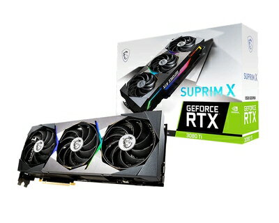 【中古】 MSI GeForce RTX 3080 Ti SUPRIM X 12G ゲーミンググラフィックスカード - 12GB GDDR6X 1845 MHz、PCI Express Gen 4 384ビット、3X DP v 1.4a、HDMI 2.1 (4Kをサポート)。