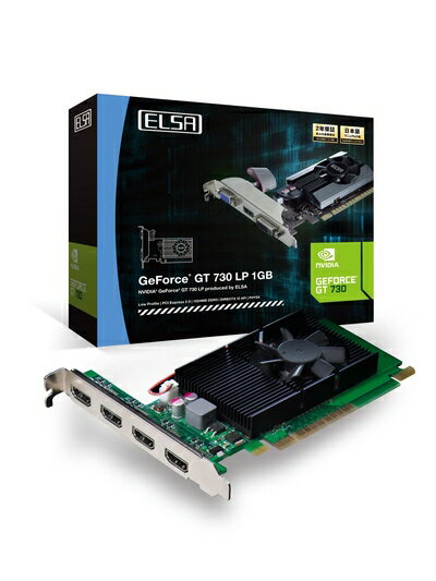 【中古】 ELSA GEFORCE GT 730 1GB QD グラフィックスボード GD730-1GERQD