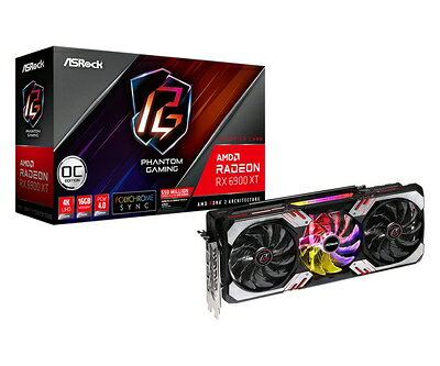 【中古】 ASRock グラフィックボード RX 6900 XT PG D 16G OC AMD Radeon RX6900 XT 搭載 GDDR6 16GB ビデオカード 【品】