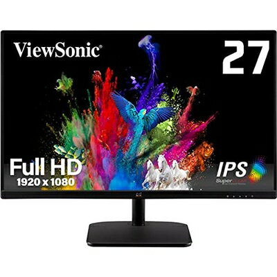【中古】 Viewsonic 27.0型 ワイド フルHD (1920×1080) IPS パネル ノングレア LEDバックライト ディスプレイ VA2732-MHD-7