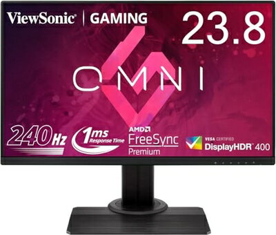 【中古】 ViewSonic ビューソニックジャパン 23.8インチ ゲーミングモニター XG2431 (240Hz/フルHD/IPS/DisplayHDR 400/1ms/AMD FreeSync Premium/Blur Busters 2.0 認証/高さ調整/HDMI,DP,USB/フリッカーフリー/ブルーライトフィルター/)