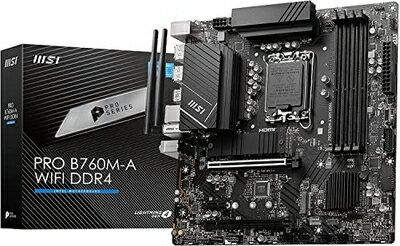 【中古】 MSIマザーボード PRO B760M-A WIFI DDR4 【第14/13/12世代IntelCPU(LGA1700)対応】2xGen4高速M.2/最大4画面出力 [Intel B760搭載] MB5996
