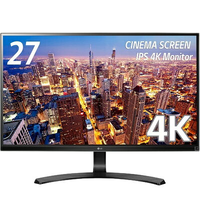 【中古】 LG モニター ディスプレイ 27UD68-P 27インチ/4K(3840×2160)/IPS 非光沢/HDMI×2、DisplayPort/ブルーライト低減機能