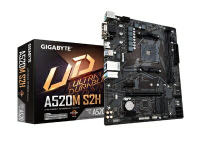 【中古】 GIGABYTE A520M S2H マザーボード MicroATX [AMD A520チップセット搭載] MB5140