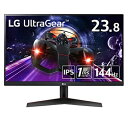 【中古】 LG フレームレス ゲーミングモニター UltraGear 24GN600-B 23.8インチ/フルHD/IPS/144Hz/1ms(GtoG)/FreeSync Premium/HDR/HDMI×2,DP/安心・無輝点(2)