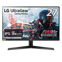 【中古】 LG フレームレス ゲーミングモニター UltraGear 27GN600-B 27インチ/フルHD/IPS/144Hz/1ms(GtoG)/G-SY...
