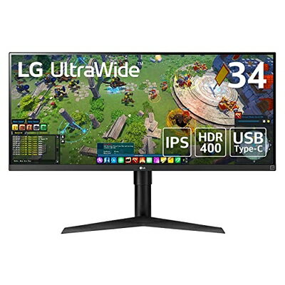  LG ゲーミング モニター 34WP65G-B 34インチ/ウルトラワイド(2560X1080)/IPS 非光沢/DisplayHDR 400/FreeSync/USB Type-C、DisplayPort、HDMI/高さ調節/安心・無輝点