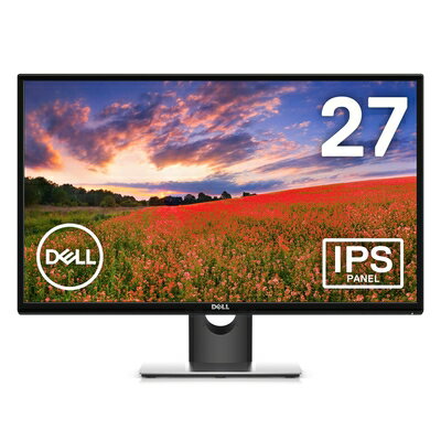 【中古】 Dell モニター 27インチ 超広視野角&スリムベゼル/フルHD/IPS 非光沢/ブルーライト軽減/FreeSync/HDMI,D-Sub/ SE2717H