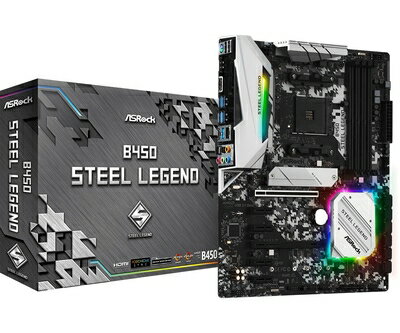 【中古】 ASRock マザーボード B450 Steel Legend AMD Ryzen AM4 対応 B450 ATX マザーボード 【品】