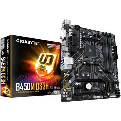 【中古】 GIGABYTE B450M DS3H Micro-ATX マザーボード [AMD B450チップセット搭載] MB4784