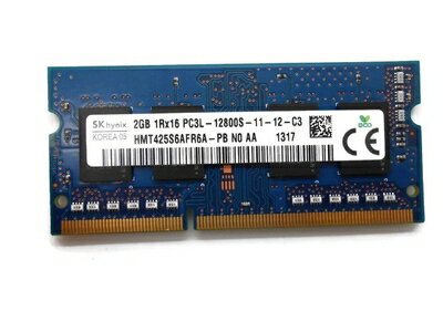 【中古】 hynix PC3L-12800S (DDR3L-1600) 2GB SO-DIMM 204pin ノートパソコン用 低電圧対応メモリ