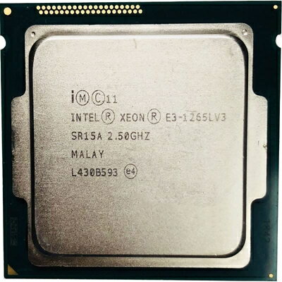 【中古】 Xeon E3-1265L V3 E3 1265Lv3 E3 1265L V3 2.5 GHz クアッドコア 8 コア 45W CPU プロセッサ LGA 1150 ファンなし