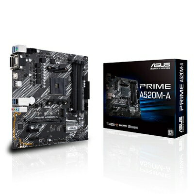 【中古】 ASUS AMD A520 搭載 Socket AM4 対応 マザーボード PRIME A520M-A 【MicroATX】