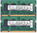 【中古】 【中古】【2枚セット】ノートPC用メモリ 1GB 2Rx16 PC2-6400S-666-12-A3