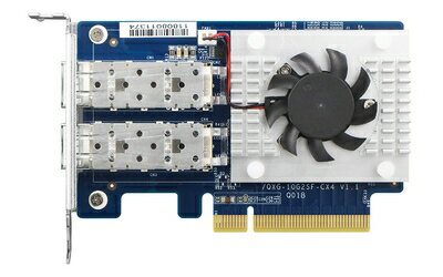 【中古】 QNAP (キューナップ) Mellanox 製 ConnectX-4 Lx コントローラーを搭載したデュアルポート SFP+ 10GbE ネットワーク 拡張カード QXG-10G2SF-CX4
