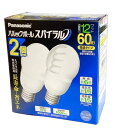 【中古】 パナソニック パルックボールスパイラル 電球60型タイプA15形 2個入 クール色 EFA15ED/12/2T