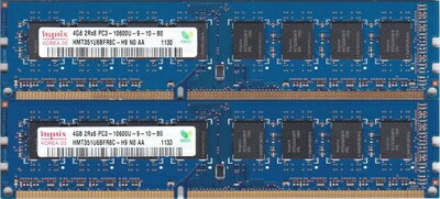 笔记型（麦金塔） - 【中古】 hynix 10600U (DDR3-1333) 4GB x 2枚 = 合計8GB デュアルチャンネル動作品
