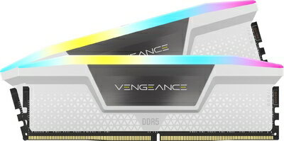 【中古】 CORSAIR DDR5-5200MHz デスクトップPC用メモリ VENGEANCE RGB DDR5シリーズ (PC5-41600) 32GB [16GB×2枚] -ホワイト- CMH32GX5M2B5200C40W