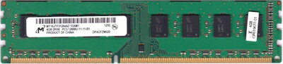 【中古】 Micron PC3-12800U (DDR3-1600) 4GB 240ピン DIMM デスクトップパソコン用メモリ 型番：MT16JTF51264AZ-1G6M1 動作品