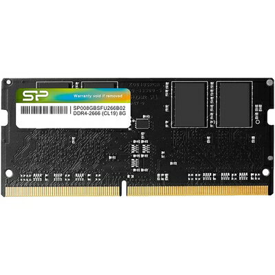 【中古】 シリコンパワー ノートPC用メモリ DDR4-2666(PC4-21300) 8GB×1枚 260Pin 1.2V CL19 Mac対応 SP008GBSFU266B02
