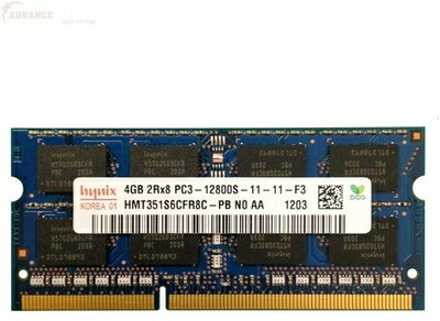 Notebook （Macintosh） - 【中古】 Hynix 4GB DDR3 メモリー SO-DIMM 204ピン PC3-12800S 1600MHz HMT351S6EFR8C-PB