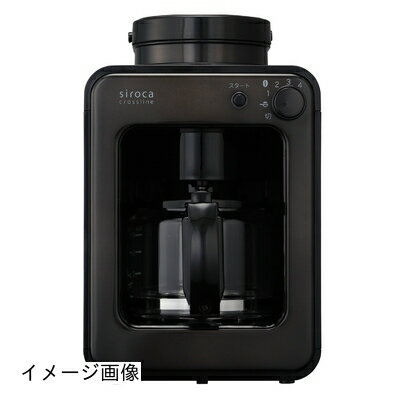 【新古品】 siroca 全自動コーヒーメーカー SC-A121 タングステンブラック[ガラスサーバー/ミル内蔵/ド..