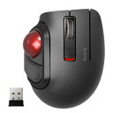 【中古】(新古品) エレコム マウス ワイヤレス (レシーバー付属) トラックボール Sサイズ 小型 親指 5ボタン 静音 ブラック M-MT1DRSBK