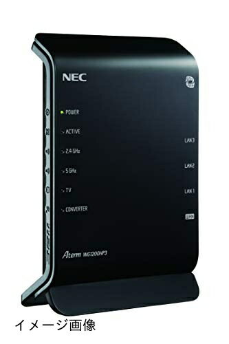 【新古品】 NEC 無線LAN WiFi ルーター dual band Wi-Fi5 (11ac) / WG1200HP3 Atermシリーズ 2ストリーム (5GHz帯 / 2.4GHz帯) ? ??PA-WG1200HP3【 iPhone 13 / 12 / SE(第二世代) / Nintendo Switch メーカー動作確認済み】