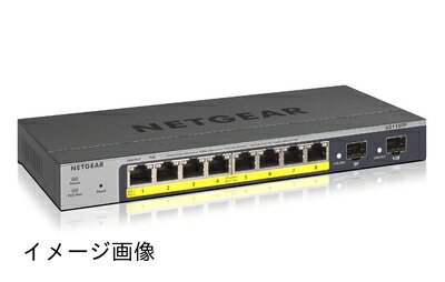 【新古品】 【正規品】 ネットギア NETGEAR スイッチングハブ 8ポート 1G (SFPx2) PoE+ (55W) 金属筐体 静音ファンレス リミテッドライフタイムハードウェア クラウド管理 スマートスイッチ GS110TP-300AJS
