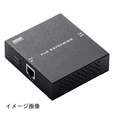【新古品】 サンワダイレクト PoEエクステンダー PoE+ 受電 給電 ギガビット ファンレス LAN延長 電源..