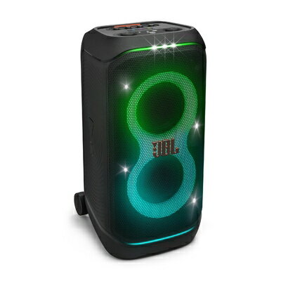 （新古品）JBL PartyBox Stage 320 Bluetoothスピーカー ワイヤレス 240W出力/IPX4/マイク入力/ギター入力搭載/キャスター付き ブラック JBLPBSTAGE320JN