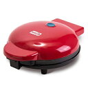 【中古】(新古品) Dash DMG8100RD 8” Express Electric Round Griddle for Pancakes, Cookies, Burgers, Quesadillas, Eggs & other on the go Breakfast, Lunch & Snacks with Indicator Light + Included Recipe Book - Red