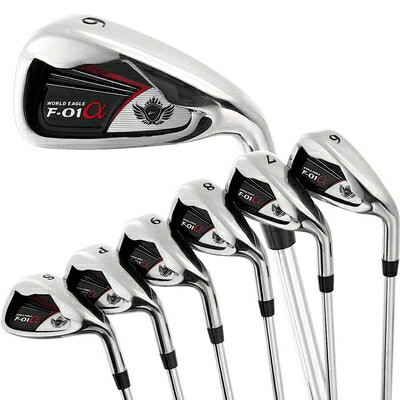 【中古】(新古品) WORLD EAGLE F-01α アイアン6本セット カブキモデル 右利き用 フレックスSR
