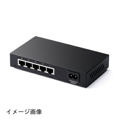 【新古品】 サンワダイレクト スイッチングハブ LANハブ メタルケース 電源内蔵 静音 ストレート・クロスケーブル対応 10/100Mbps/1Gbps対応 5ポート 500-SWH007