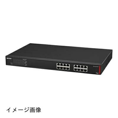 【新古品】 Buffalo バッファロー BS-GUL2016PT 法人向け Giga対応 Layer2 アンマネージPoEスイッチ ブラック