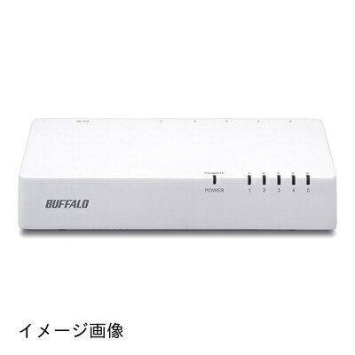 【新古品】 バッファロー BUFFALO 10/100Mbps対応 プラスチック筺体 電源内蔵 5ポート ホワイト スイッチングハブ LSW4-TX-5NP/WHD