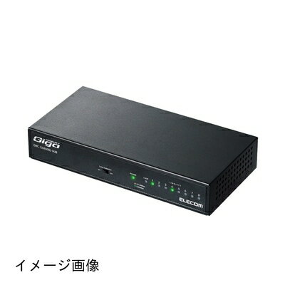 【新古品】 エレコム スイッチングハブ ギガビット 8ポート 金属筐体 マグネット付 電源内蔵 ブラック 簡易パッケージ EHC-G08MN2A-HJB