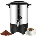 【中古】(新古品) 業務用コーヒー壺、5.5L/30カップステンレススチール電気コーヒーメーカー、蓋と取り外し可能なフィルター付き、ケータリングカフェ結婚披露宴...