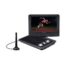 【中古】 グリーンハウス(Green House) 9型ワイドポータブルDVDプレーヤー 地デジ ワンセグ バッテリ内蔵 テレビ接続 車内 ヘッドレスト取付 持ち運び コンパクト GH-PDV9NTG-BK