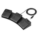 【中古】(新古品) サンワダイレクト フットペダル スイッチ USB 有線接続 静音 3連 手前押し プログラム PC 割り当て ゲーミング キーボード フット...