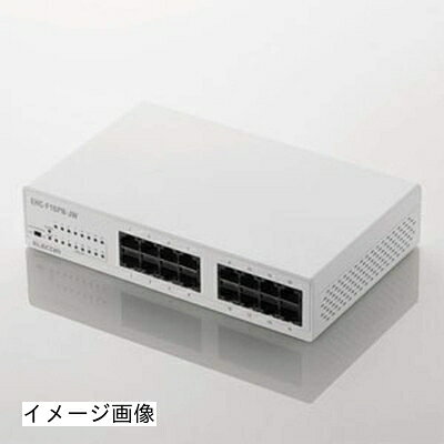 【新古品】 エレコム スイッチングハブ 16ポート 10/100Mbps マグネット付 電源内蔵 静音 EHC-F16PN-JW