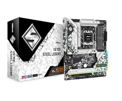 【中古】（新古品） ASRock マザーボード X670E Steel Legend AMD Ryzen 7000 シリーズ CPU (Soket AM5) 対応 X670E ATX マザーボード 【品】
