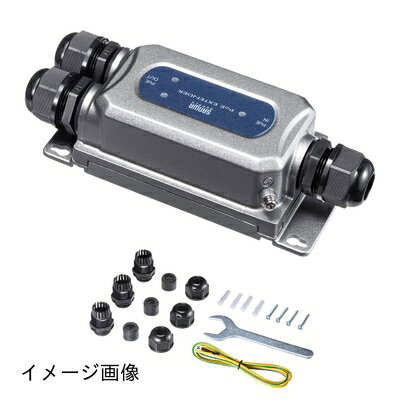 【新古品】 サンワサプライ アウトレット エクステンダー PoEエクステンダー 防水対応 2分配出力 サンワサプライ LAN-EXPOE3